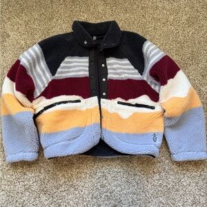 Free People Hit The Slopes Printed Fleece Jacket